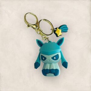 Pokémon Glaceon Blue 3D Keychain Bag Accessory